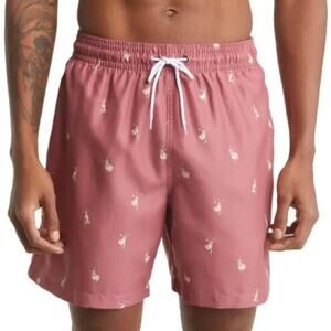 Trunks Surf & Swim Quick Dry Swim Shorts Elastic Waist Hula Girl Size Small